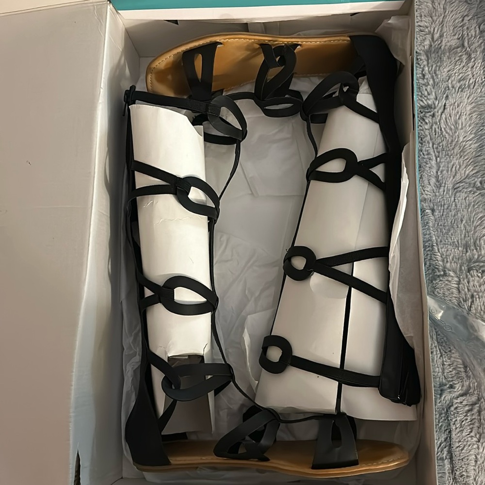 Maurice’s Dysa tall gladiator sandals